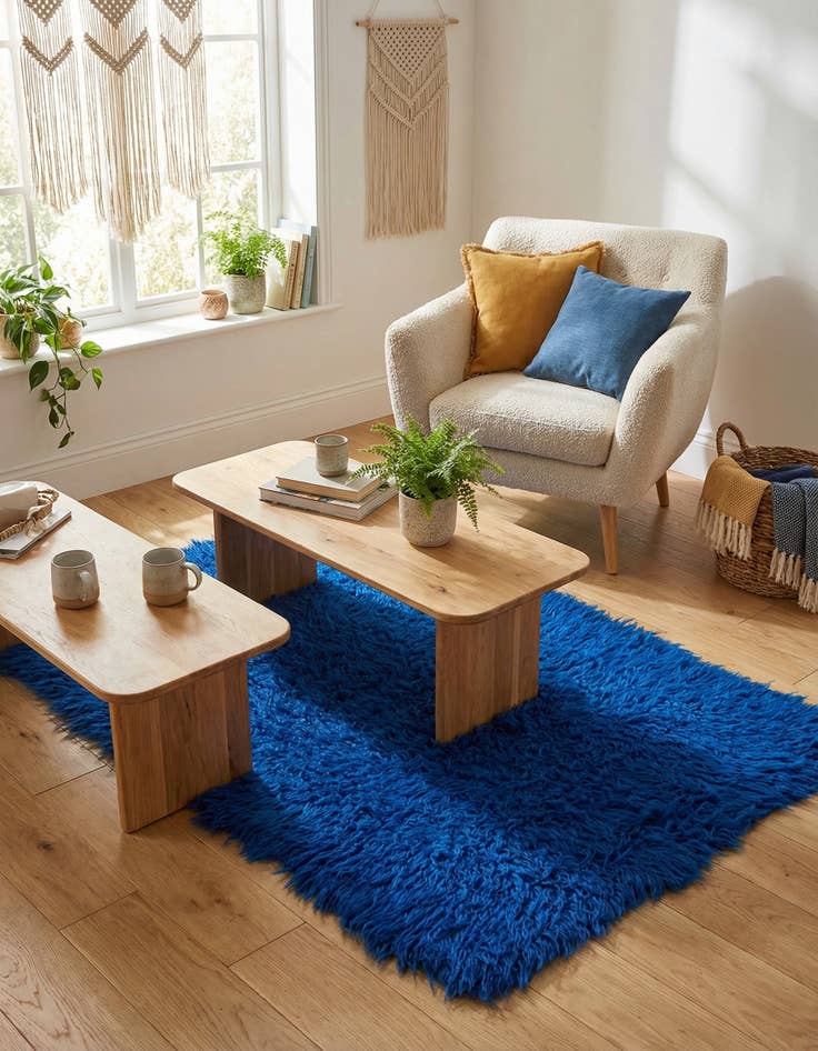 Detail image of 2' 3 x 3' 8  Hand Knotted Moroccan Wool Rug