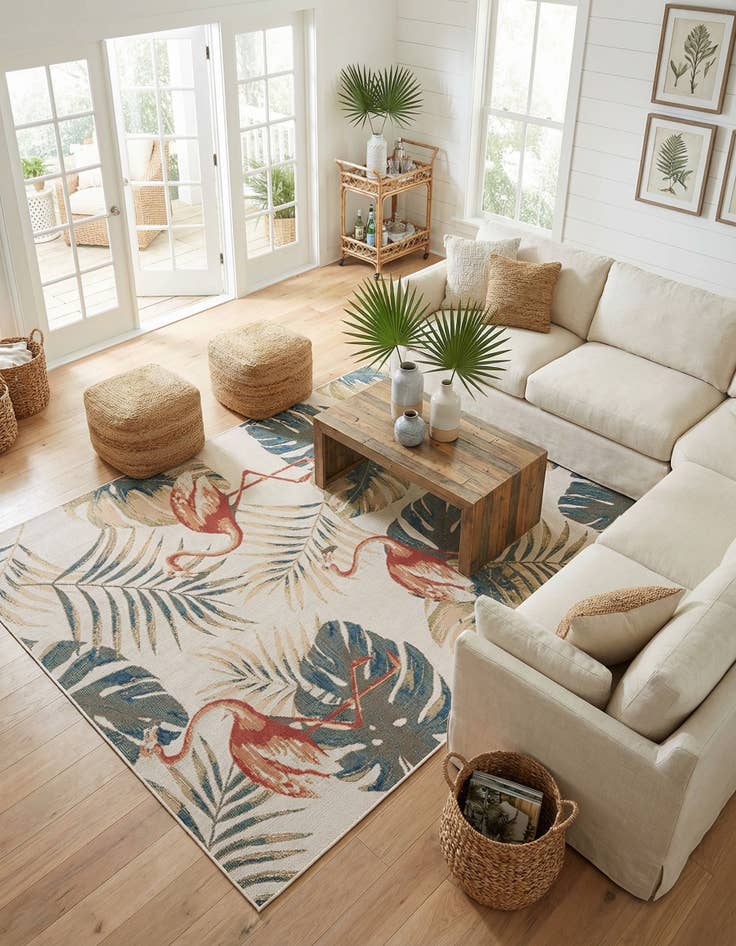 Detail image of 9' x 12'  Washable Baja Indoor / Outdoor Rug