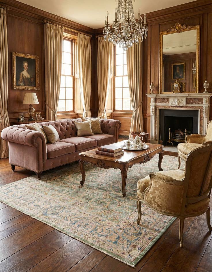 Detail image of 6' 11 x 9' 6 Vintage Royal Wool Rug