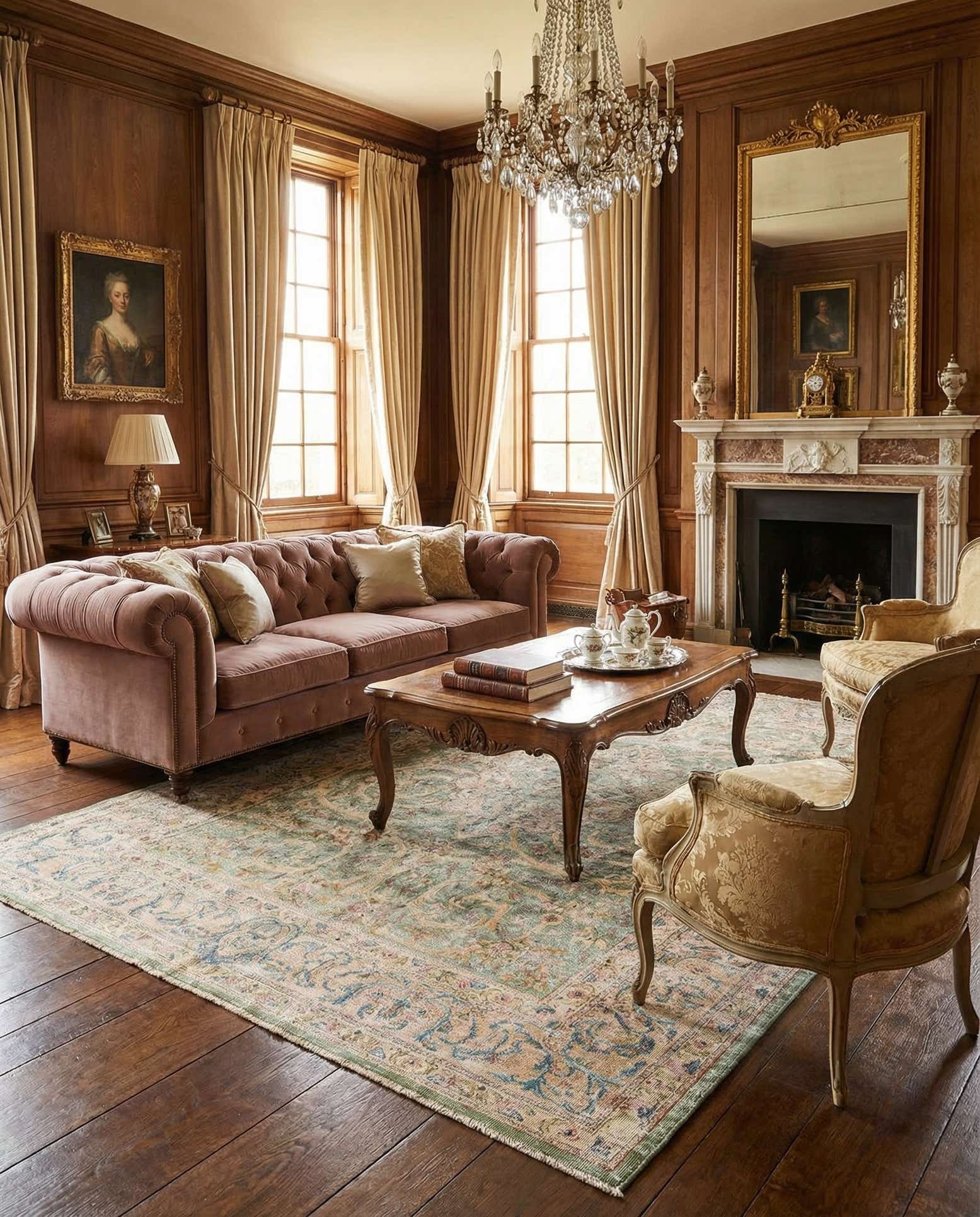6' 11 x 9' 6 Vintage Royal Wool Rug