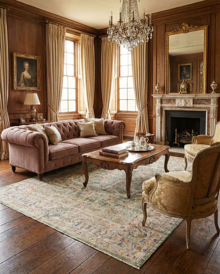 6' 11 x 9' 6 Vintage Royal Wool Rug