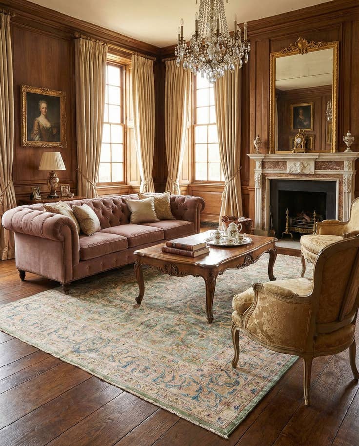 Detail image of 6' 11 x 9' 6 Vintage Royal Wool Rug