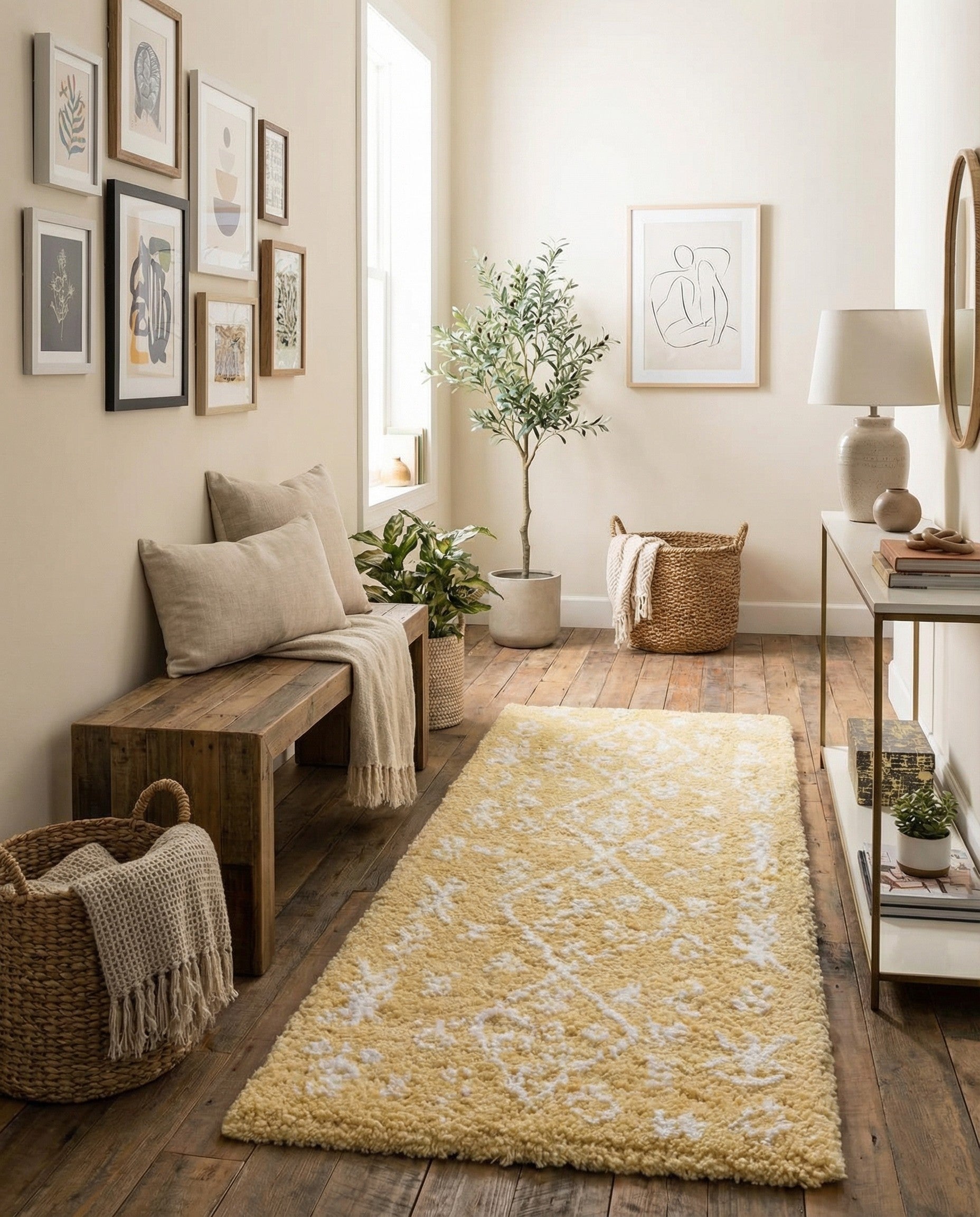  2' 7 x 10' Moroccan Shag Runner Rug