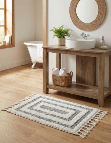Gray Boho Rug