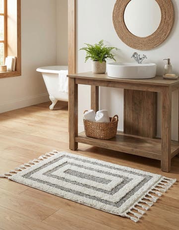Gray Boho Rug