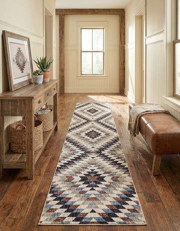 2' 7 x 12' Eco Southwestern Runner Rug