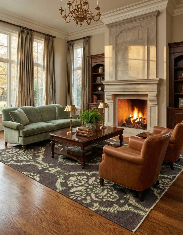 Detail image of 7' 10 x 10'  Hand Knotted Luna Rug