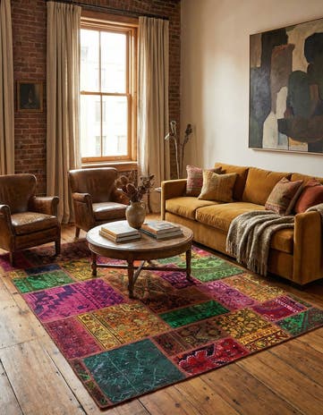 5' 10 x 7' 5 Hand Knotted Ultra Vintage Persian Wool Rug