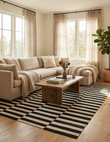 5' 10 x 7' 8 Hand Woven Kilim Modern Wool Rug