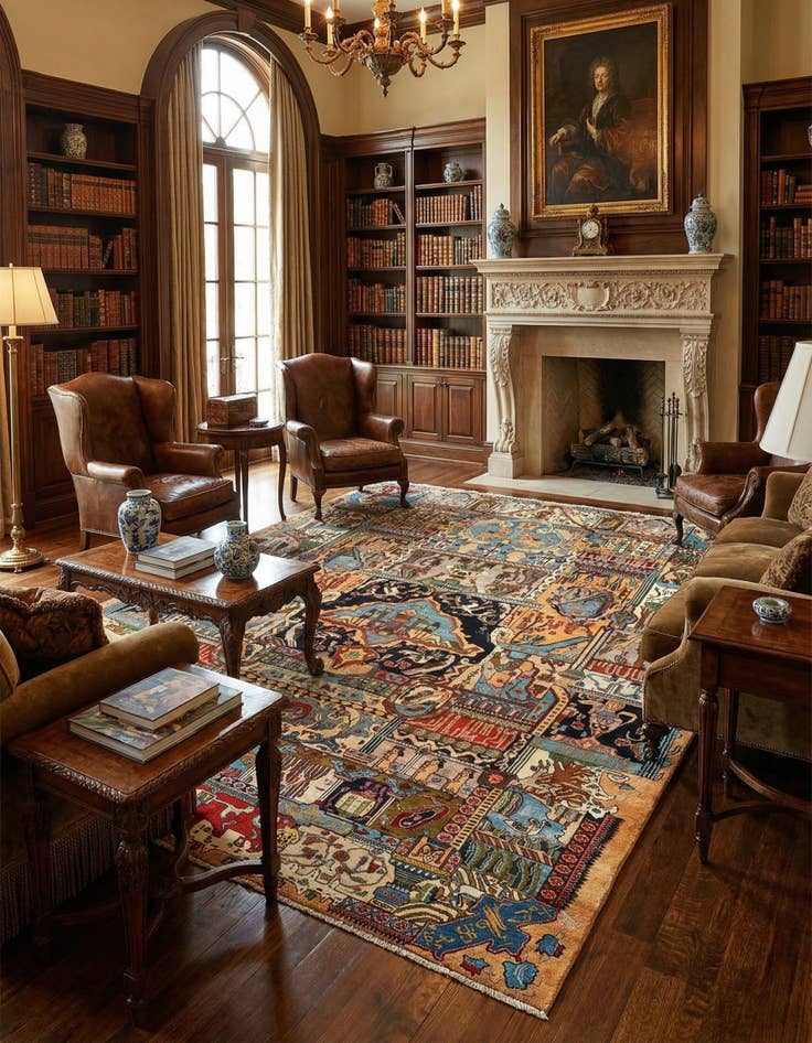 Detail image of 9' 8 x 12' 6 Kashmar Wool Rug