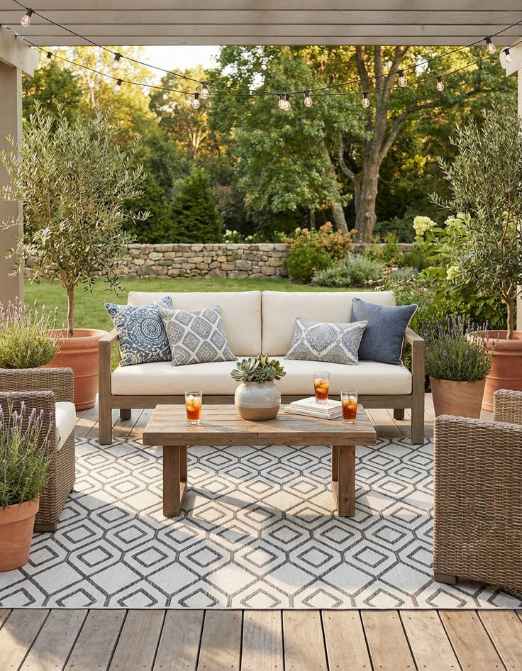 Detail image of  6' x 9'  Washable Jill Zarin Turks and Caicos Indoor / Outdoor Rug