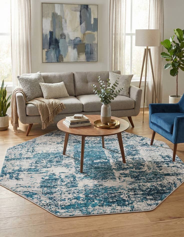 Detail image of  5' 3 x 5' 3 Finsbury Octagon Rug