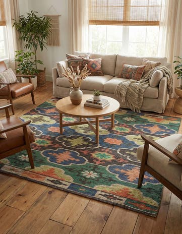 7' 10 x 7' 10 Chenille Jute Square Rug