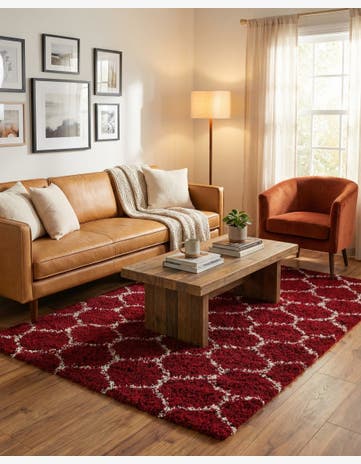 5' 3 x 8' Trellis Shag Rug