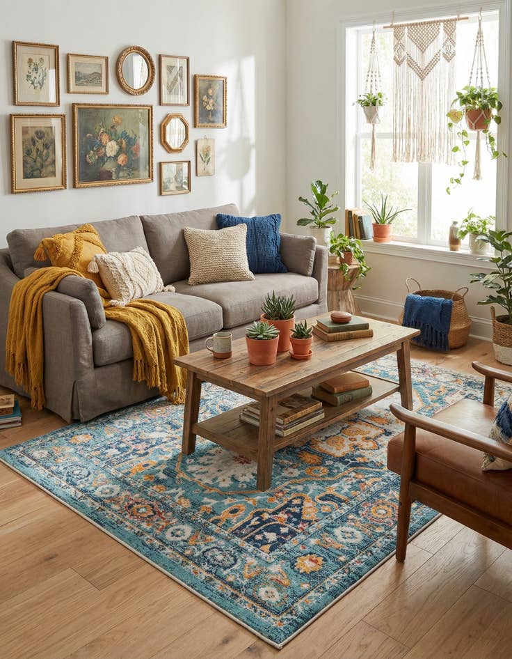 Detail image of 5' 3 x 8' Madeline Vintage Rug