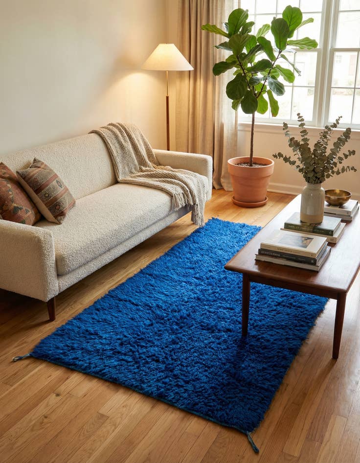 Detail image of 3' x 5' 9  Hand Knotted Moroccan Wool Rug