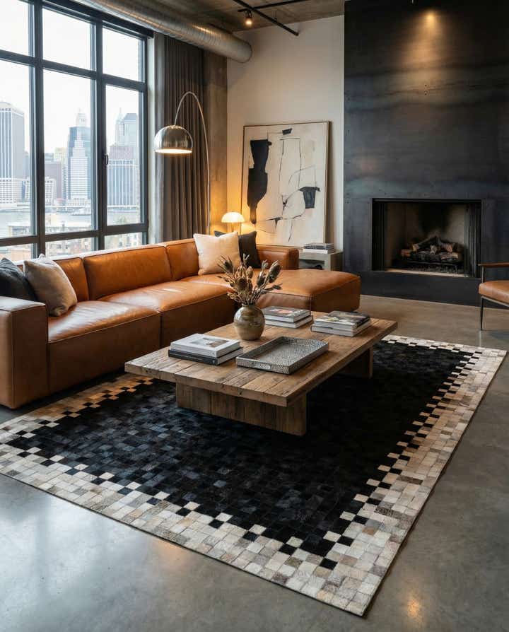 5' 2 x 7' 11 Cowhide - Patchwork Rug