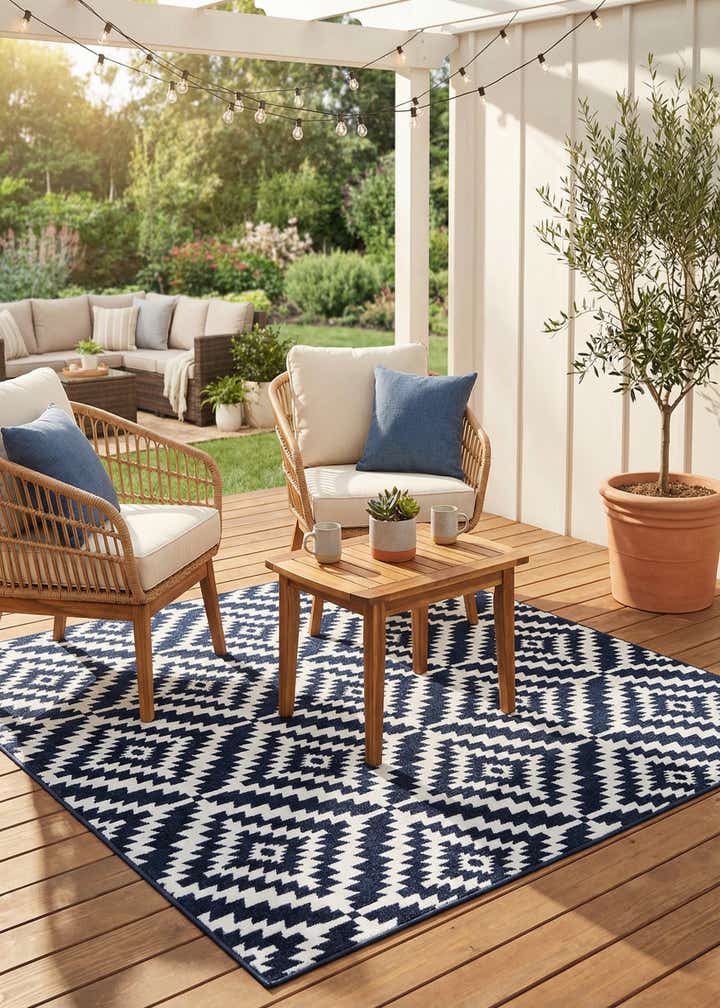 7' 10 x 7' 10 Easy-Clean Sabrina Soto Indoor / Outdoor Square Rug