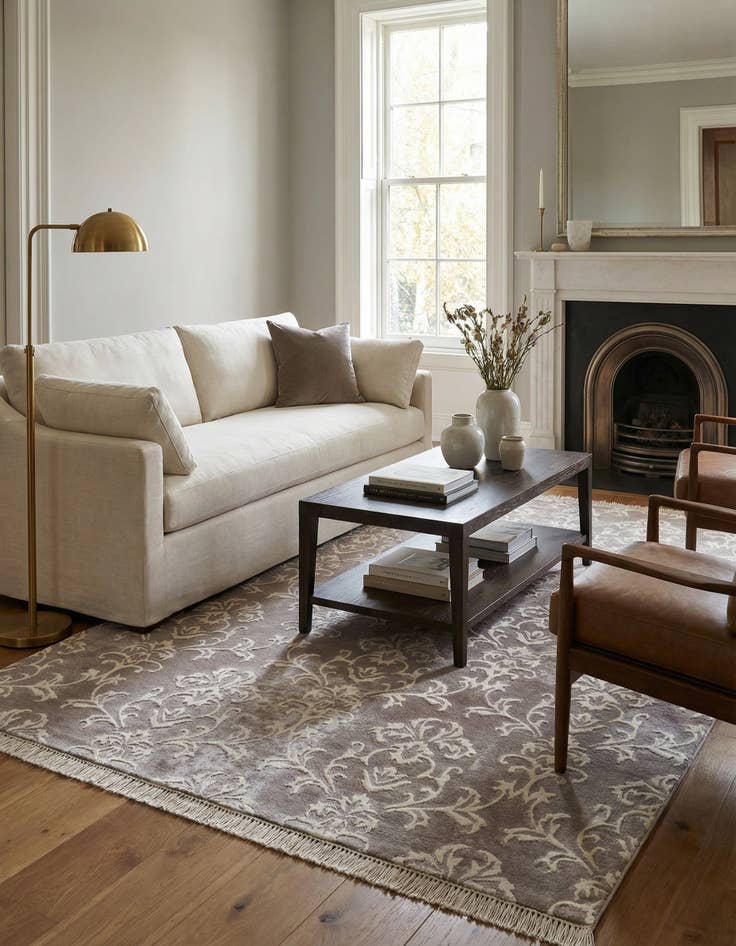 Detail image of  5' 6 x 7' 8  Hand Knotted Darya Wool Rug