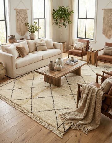 7' 4 x 10' Hand Knotted Moroccan Wool Rug