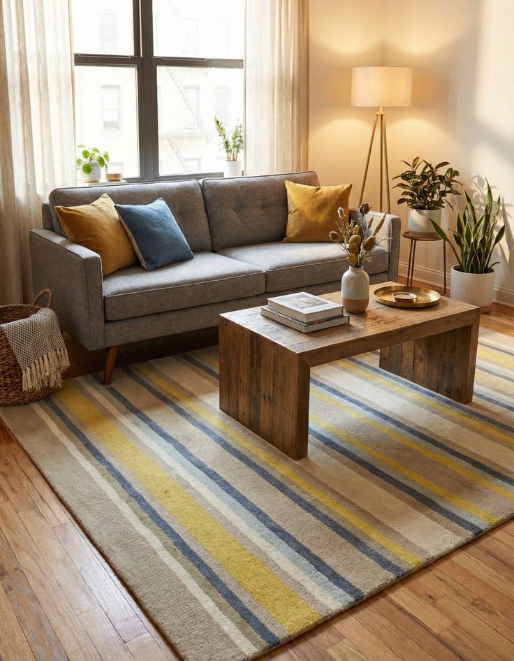 Detail image of 4' x 5' 7 Luna Wool Rug