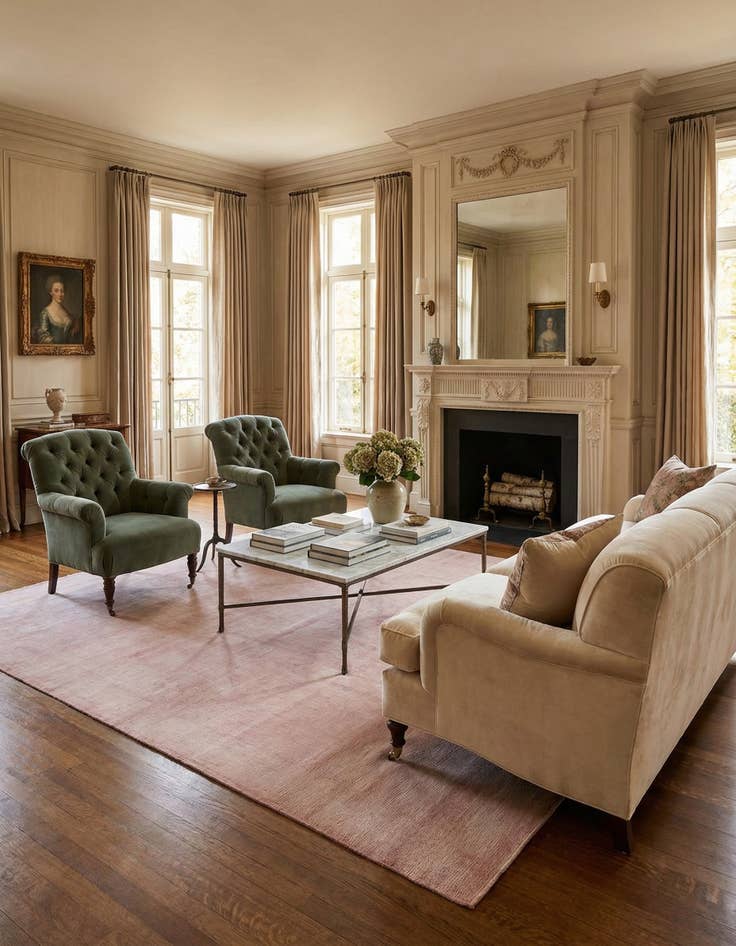 Detail image of 10' x 14' 1  Hand Woven Jill Zarin English Manor Farmhouse Wool Rug