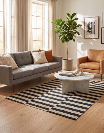 4' 2 x 5' 10 Hand Woven Kilim Modern Wool Rug