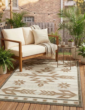 4' x 6' Easy-Clean Modern Indoor / Outdoor Rug