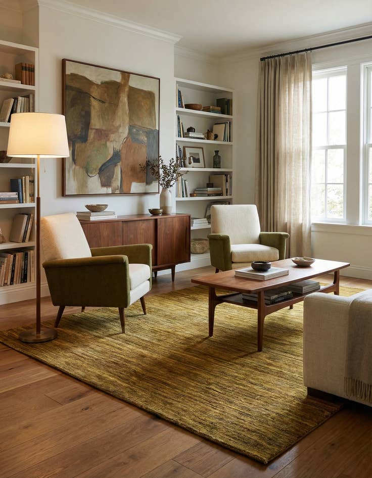 Detail image of 3' 10 x 5' 9  Hand Knotted Modern Ziegler Oriental Rug