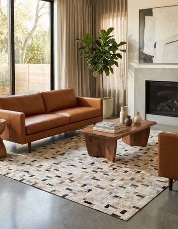 5' 4 x 7' 6 Cowhide Stocks Rug