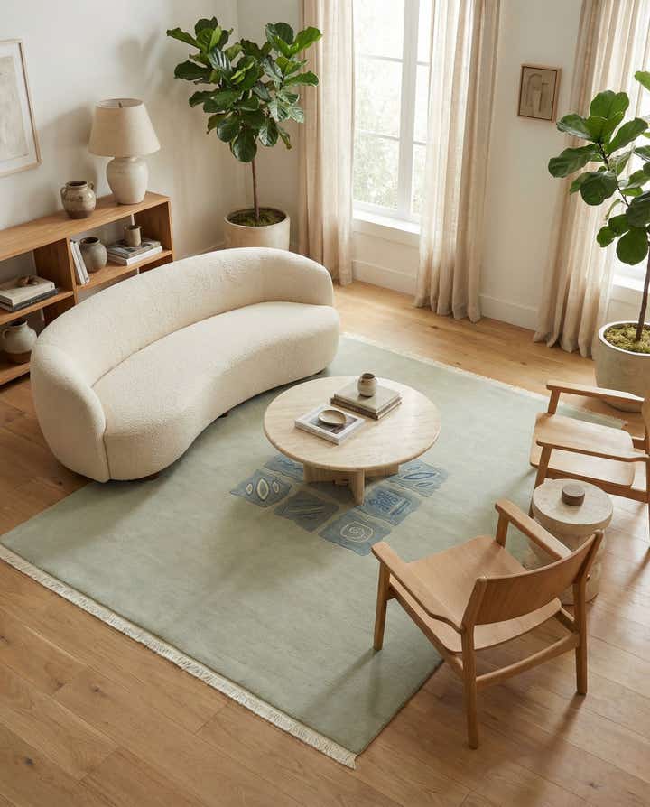 5' 7 x 7' 7 Hand Knotted Nepal Wool Rug