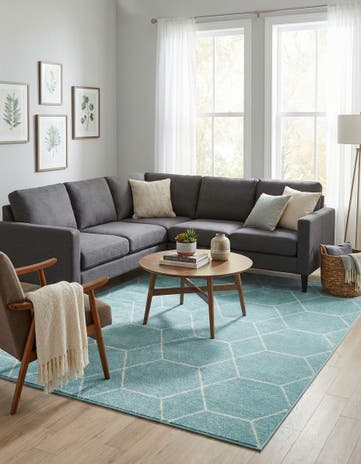 9' x 12' Lattice Frieze Rug