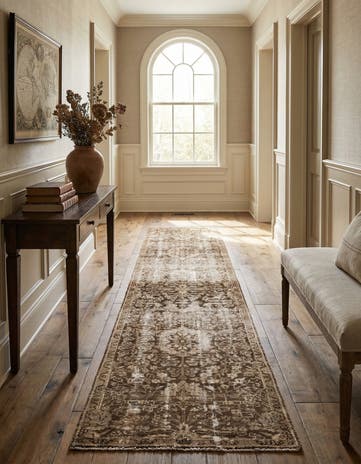 2' 2 x 9' 5 Hand Knotted Ultra Vintage Persian Wool Runner Rug