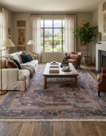 10' x 12' 7 Hand Knotted Tibet Wool Rug