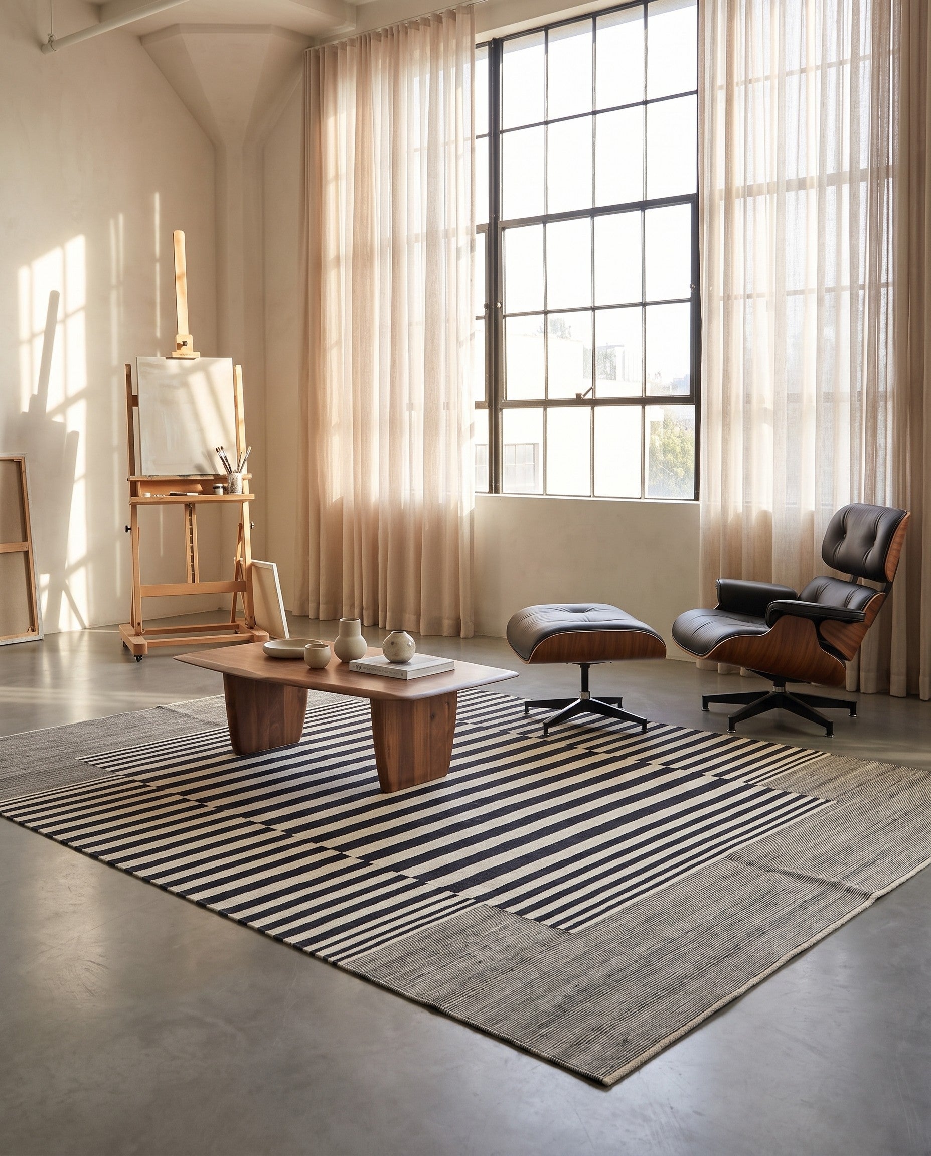 6' x 7' 8 Hand Woven Kilim Modern Wool Square Rug