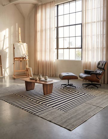 6' x 7' 8 Hand Woven Kilim Modern Wool Square Rug