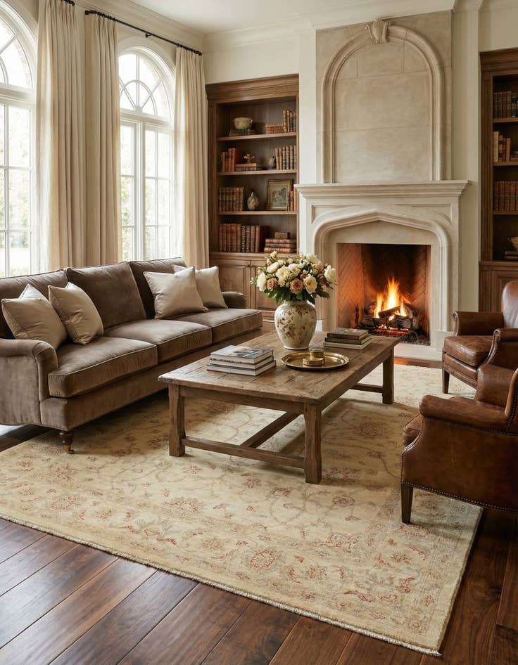 Detail image of 5' 8 x 7' 6  Hand Knotted Peshawar Ziegler Rug