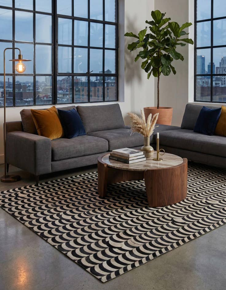 Detail image of 5' 2 x 8' Cowhide Rug