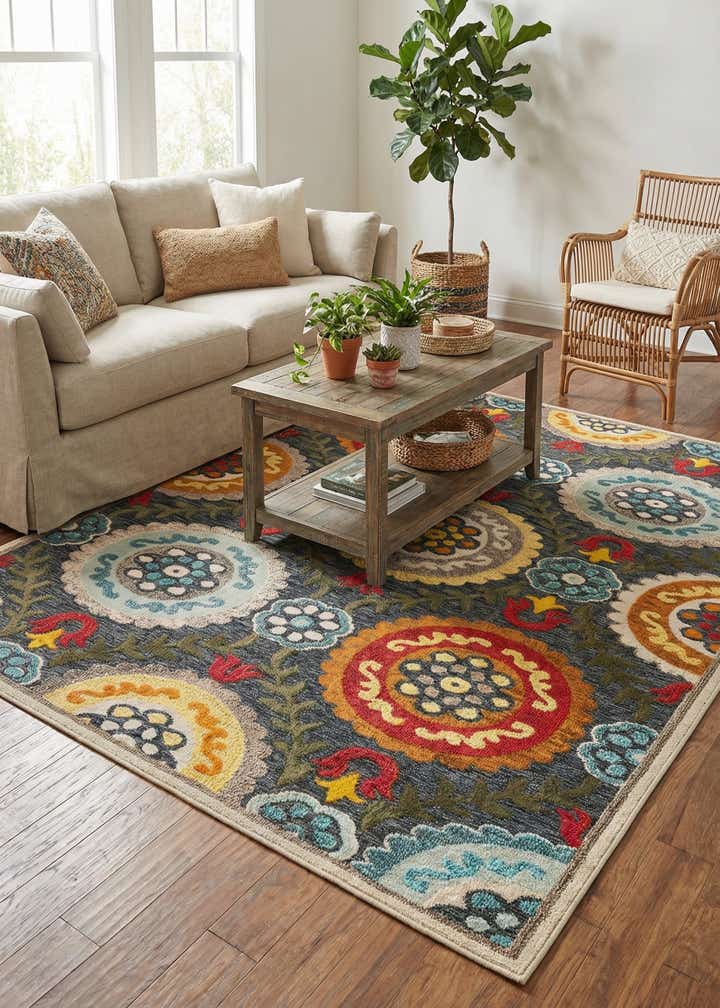 7' 10 x 10' Easy-Clean Casablanca Indoor / Outdoor Rug