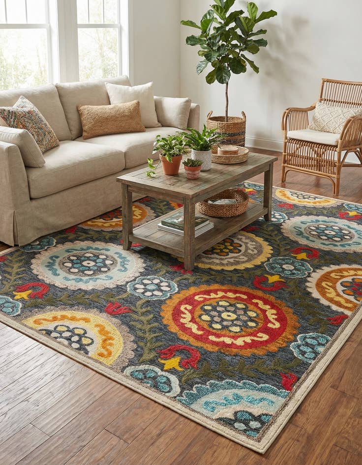 Detail image of 7' 10 x 10' Easy-Clean Casablanca Indoor / Outdoor Rug