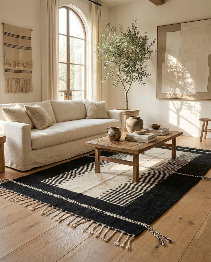 Detail image of 6' 4 x 10' 8 Hand Knotted Moroccan Wool Rug