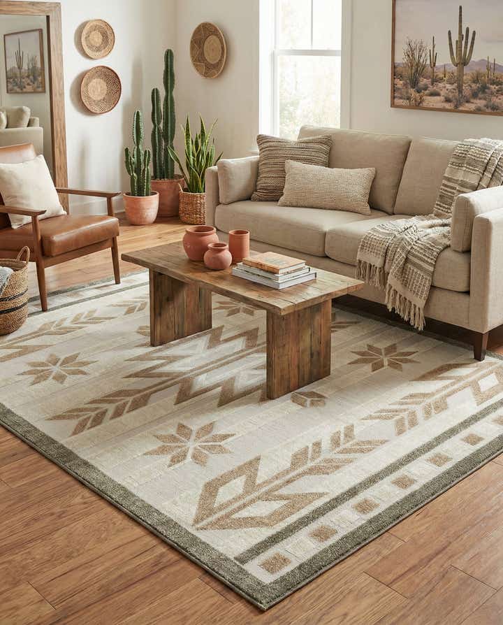 7' x 10' Easy-Clean Modern Indoor / Outdoor Rug
