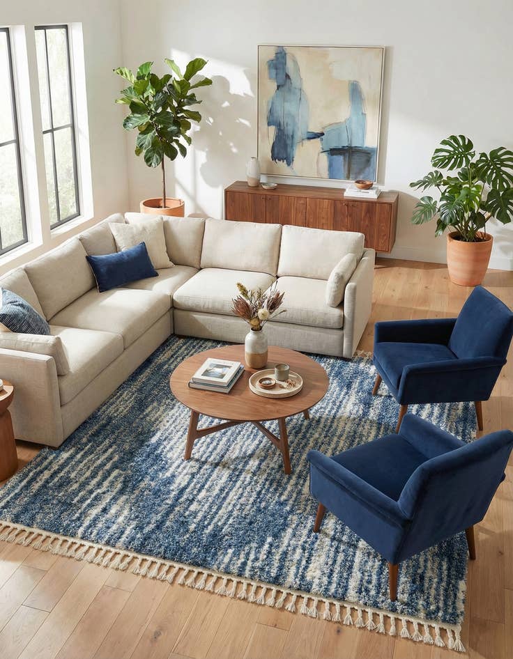 Detail image of 10' x 10' Serenity Shag Square Rug