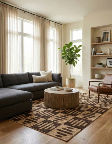 5' 8 x 7' 11 Hand Knotted Modern Ziegler Oriental Rug