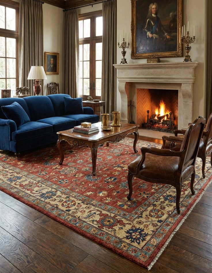 Detail image of 8' 2 x 10' 10 Serapi Wool Rug