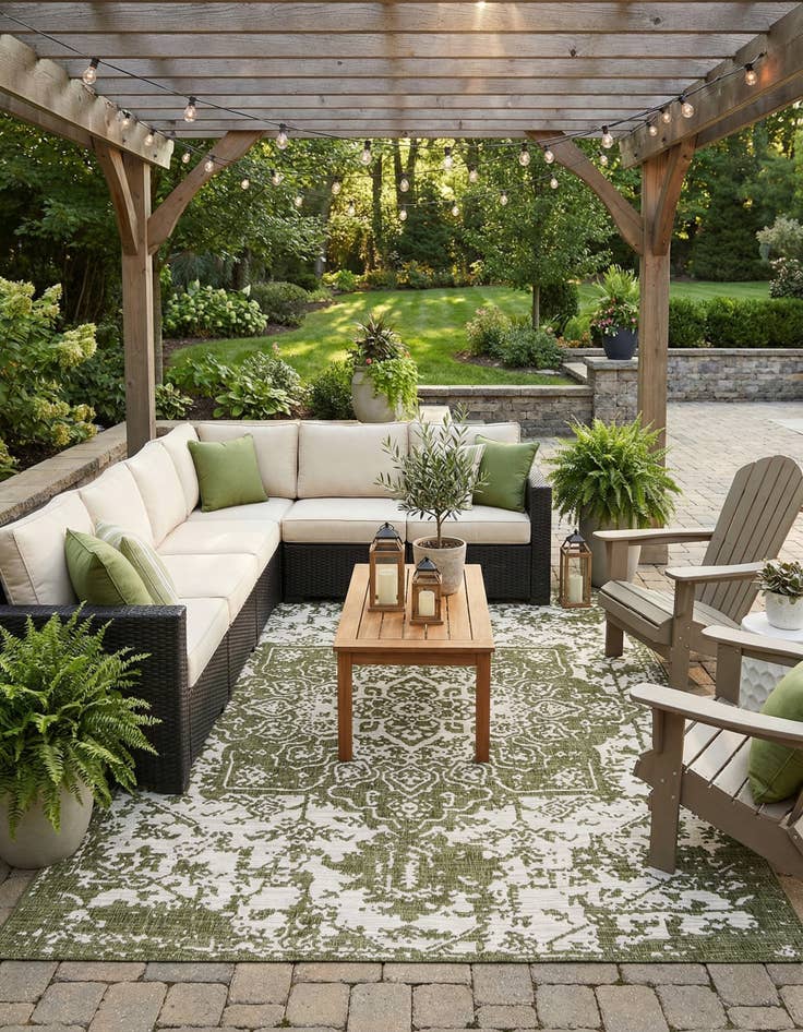 Detail image of 9' x 12'  Washable Jill Zarin Dubai Indoor / Outdoor Rug