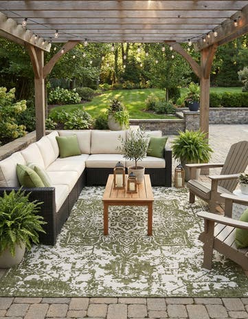 9' x 12' Easy-Clean Jill Zarin Dubai Indoor / Outdoor Rug