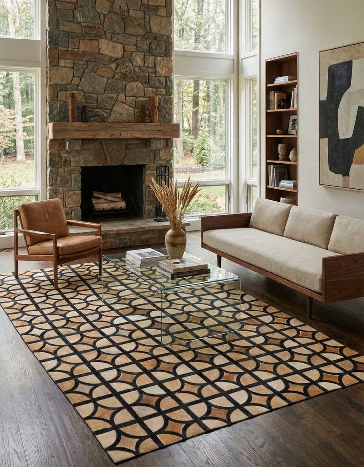 Detail image of 5' x 7' 9 Cowhide Rug