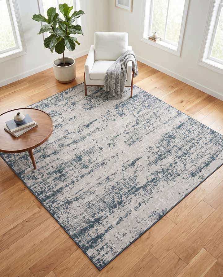8' x 8' Easy-Clean Modern Indoor / Outdoor Square Rug