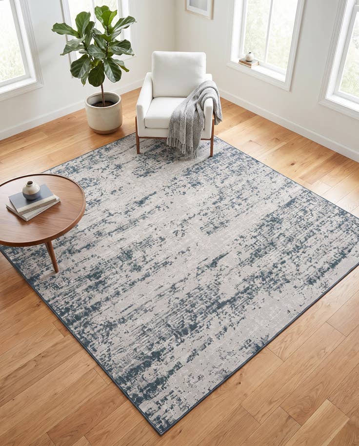 Detail image of 8' x 8' Easy-Clean Modern Indoor / Outdoor Square Rug